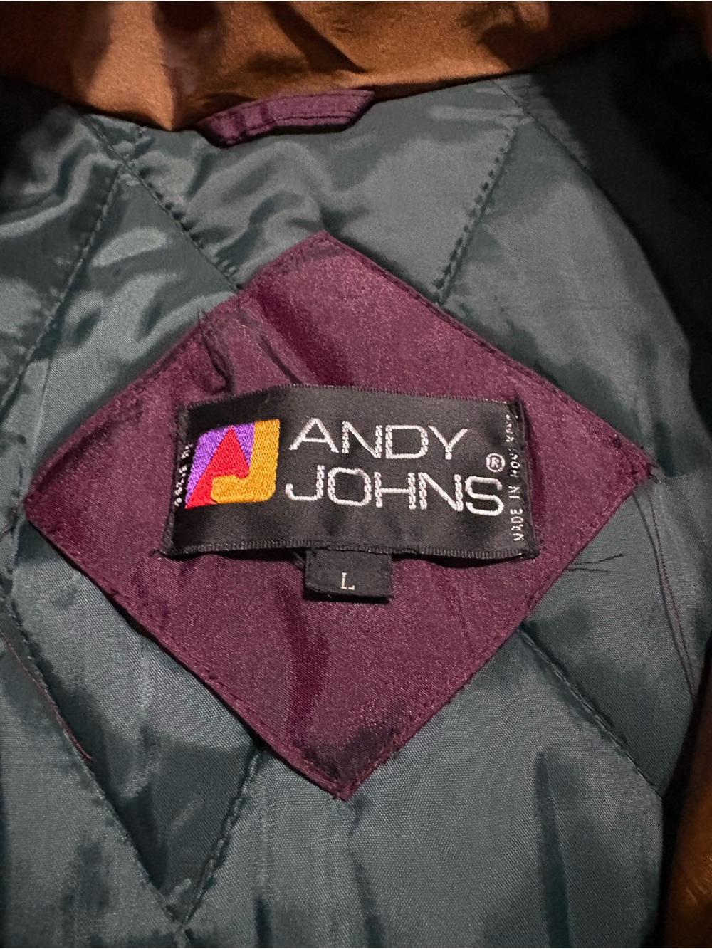 Andy Johns Vintage Plum Puffer Jacket - Picture 3 of 9